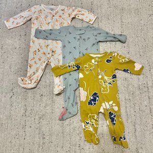 6 month Carter's footed onesies